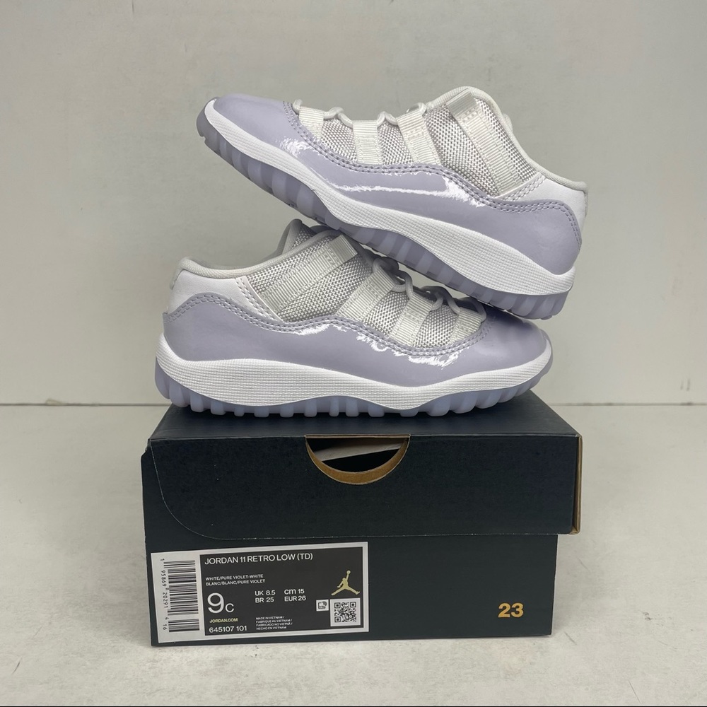 Nike Air Jordan 11 Retro Low TD “Pure Violet” NEW 2022 - Picture 1 of 4